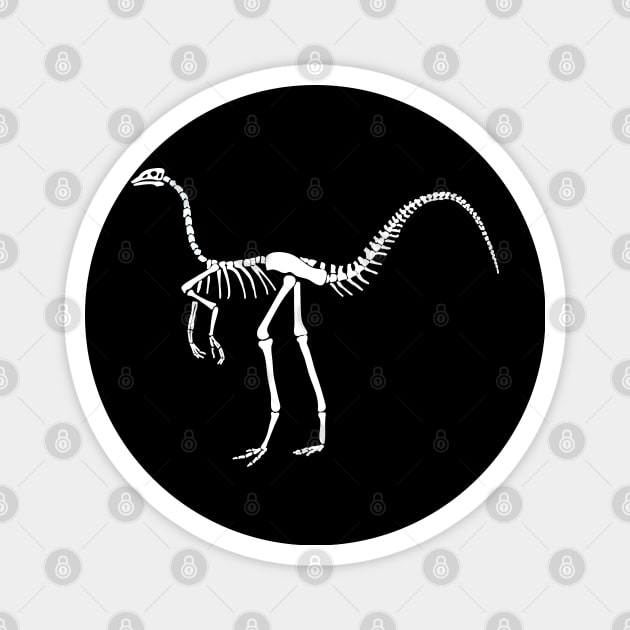 Terra Fossil Struthiomimus Dinosaur White Magnet by Terra Fossil Merch